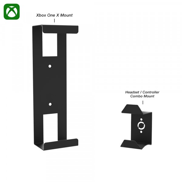 Xbox One X Wall Mount + Headset Controller Combo Mount