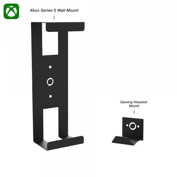 Xbox Series S Wall Mount + Gaming Headset Mount